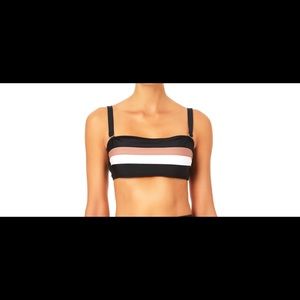 Woman’s color block swim top